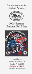 Antique Automobile Club of America 2025 Eastern National Fall Meet Brochure Cover - Hershey, PA